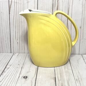VTG Hall Pottery Art Deco Nora Yellow Refrigerator Water Pitcher